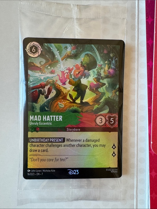 Lorcana Other - Mad Hatter Lorcana Trading Card - D23